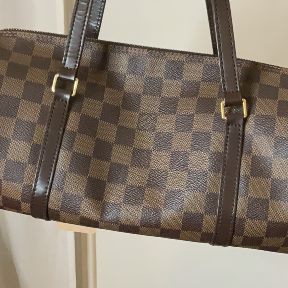 Brown Checkered Shoulder Bag - Luxury-Inspired Women’s Accessory